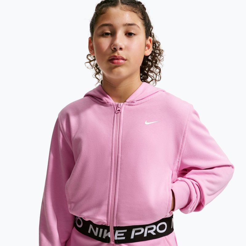 Bluza dziecięca Nike Pro Fleece pink rise/pink rise/black/white 3