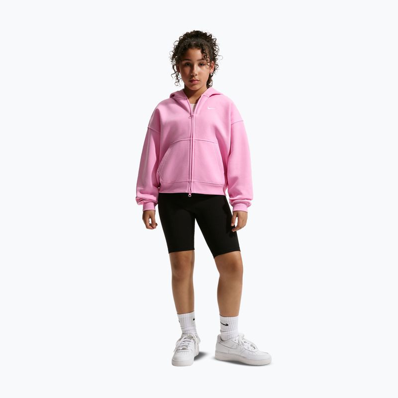 Bluza dziecięca Nike Sportswear Studio Fleece pink rise/white 2