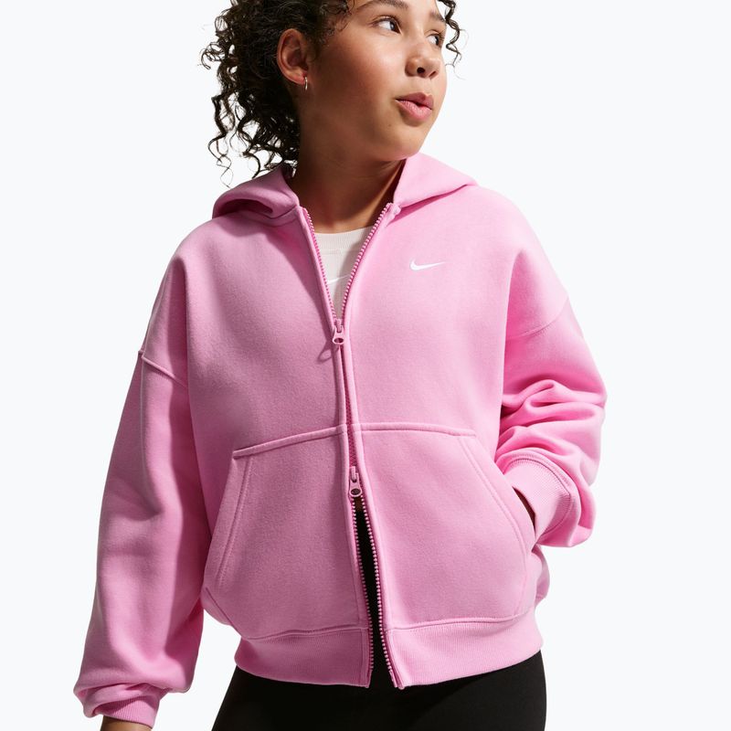 Bluza dziecięca Nike Sportswear Studio Fleece pink rise/white 5
