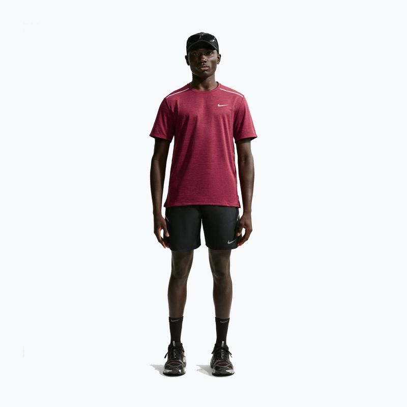 Koszulka do biegania męska Nike Miler Dri-Fit UV tough red/mystic dates 2