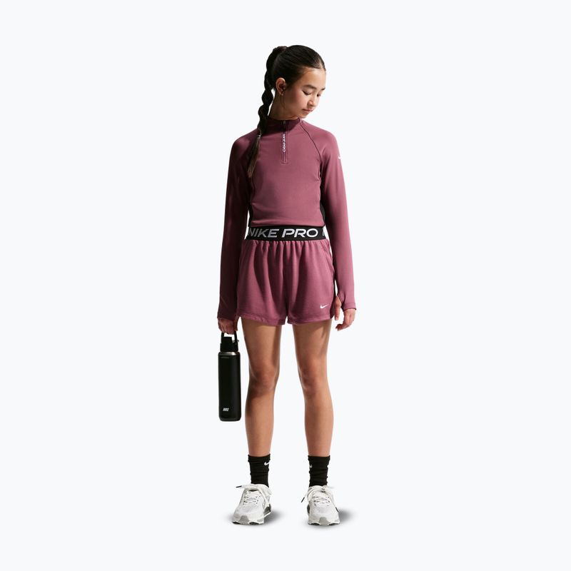 Spodenki dziecięce Nike Pro Fleece pink smoke/pink smoke/black/white 2