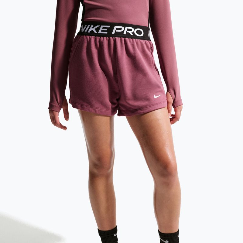 Spodenki dziecięce Nike Pro Fleece pink smoke/pink smoke/black/white 4