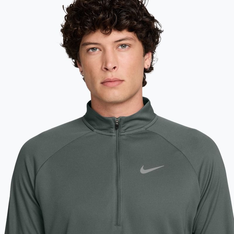 Bluza do biegania męska Nike Miler Dri-Fit UV 1/2 Zip camo green 3