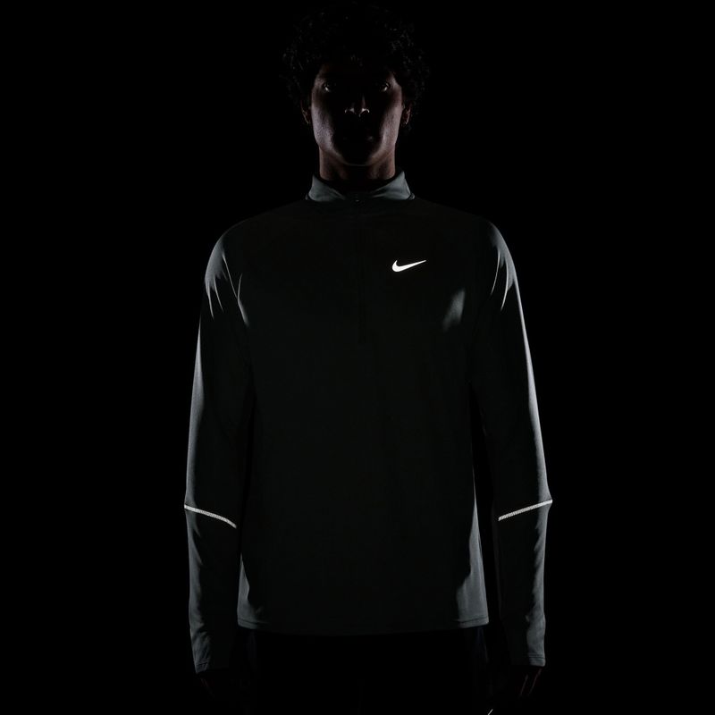 Bluza do biegania męska Nike Miler Dri-Fit UV 1/2 Zip camo green 4