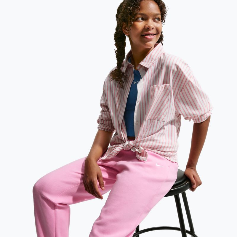 Spodnie dziecięce Nike Sportswear Studio Fleece pink rise/white 6
