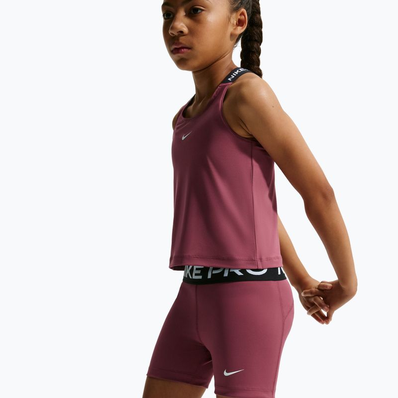 Spodenki dziecięce Nike Pro pink smoke/white 4