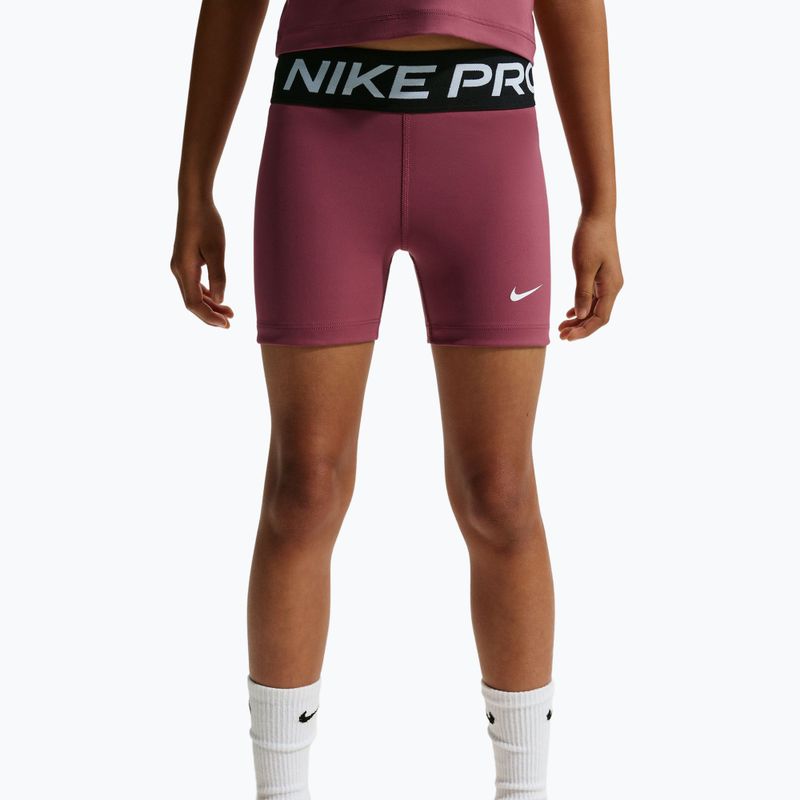 Spodenki dziecięce Nike Pro pink smoke/white 5