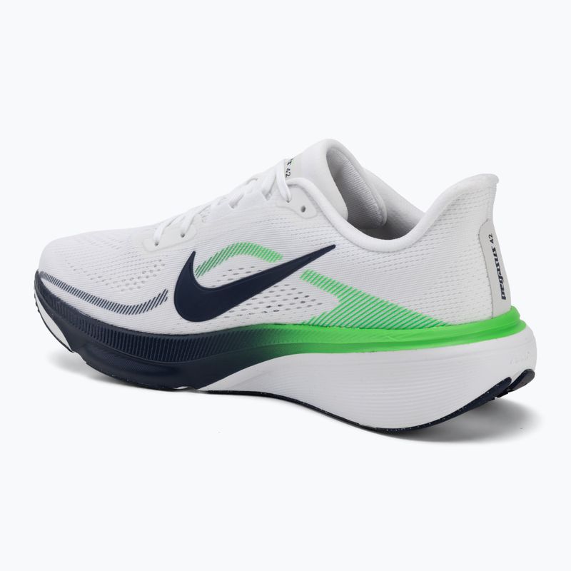Buty do biegania męskie Nike Pegasus 42 white/green spark/midnight navy 3
