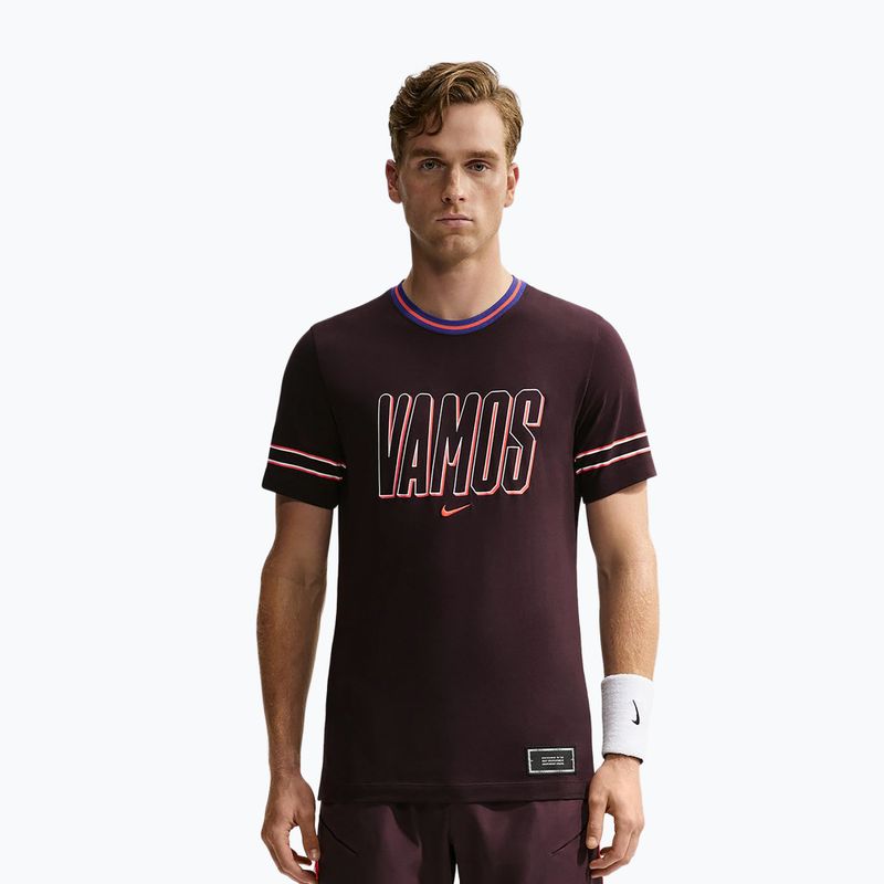 Koszulka męska Nike Court Dri-FIT Cotton burgundy ash