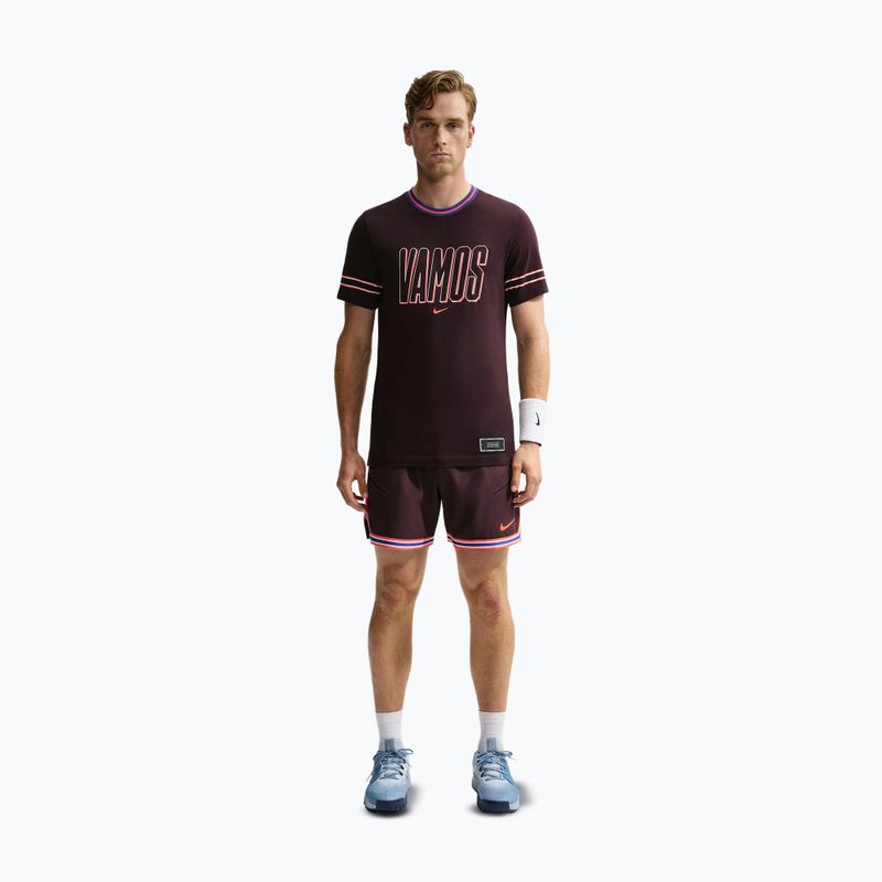 Koszulka męska Nike Court Dri-FIT Cotton burgundy ash 2