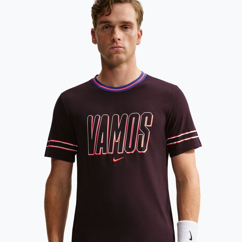 Koszulka męska Nike Court Dri-FIT Cotton burgundy ash 4