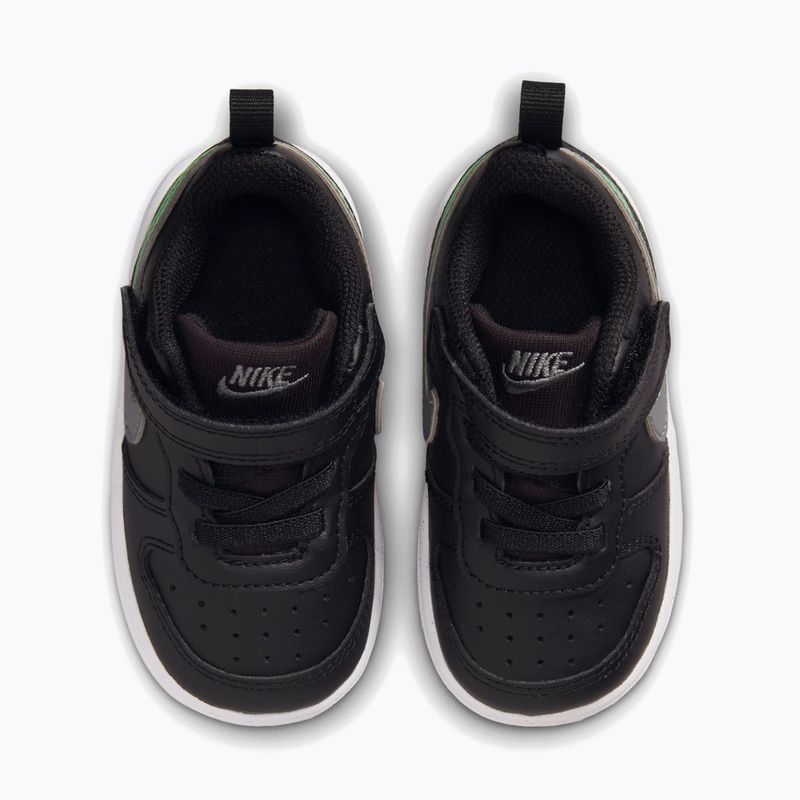 Buty dziecięce Nike Court Borough Low black/smoke grey/white/illusion green 4