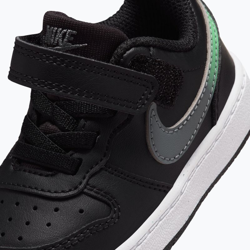 Buty dziecięce Nike Court Borough Low black/smoke grey/white/illusion green 5