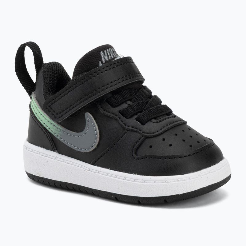 Buty dziecięce Nike Court Borough Low black/smoke grey/white/illusion green