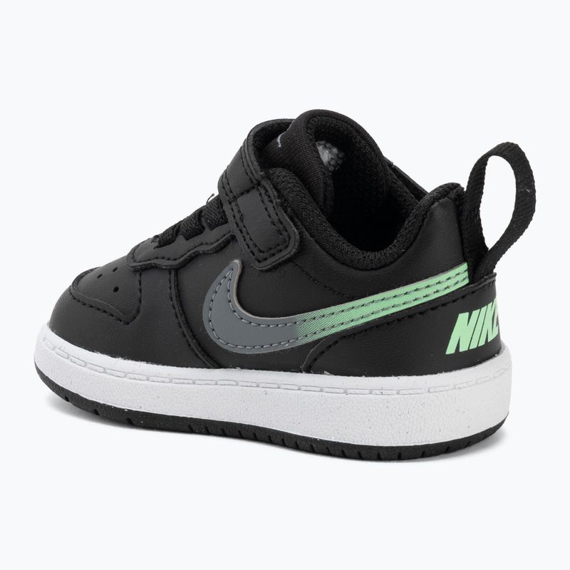 Buty dziecięce Nike Court Borough Low black/smoke grey/white/illusion green 3