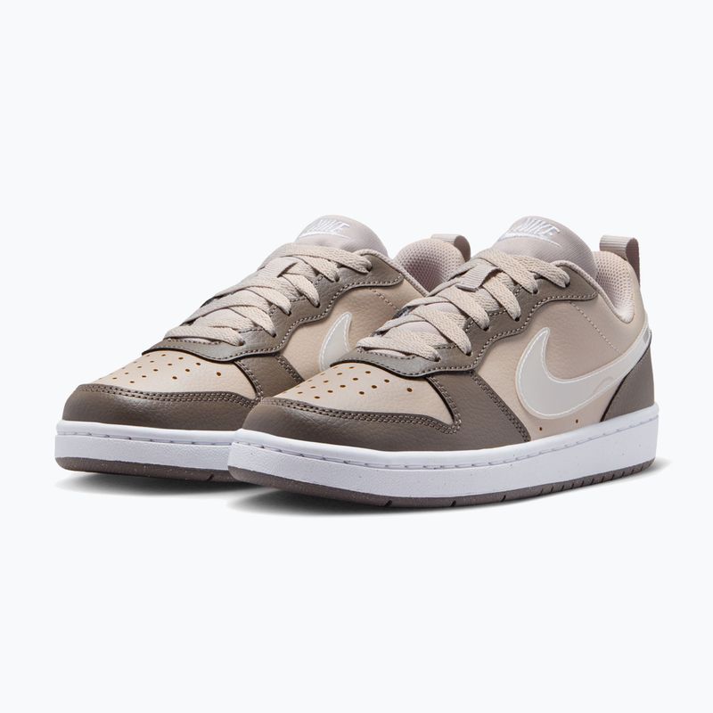 Buty dziecięce Nike Court Borough Low moon particle/cave stone/white/white 3