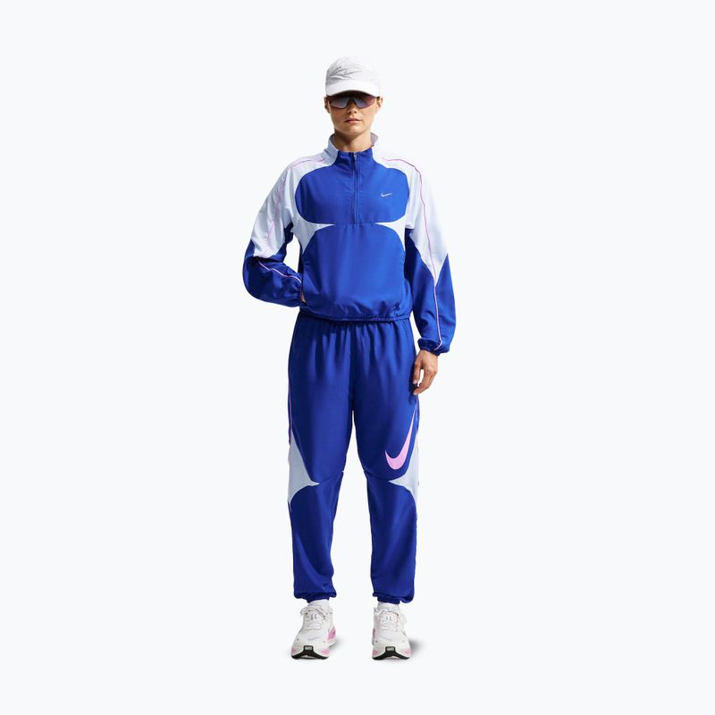 Kurtka do biegania damska Nike Tempo Dri-FIT 1/2-Zip old royal/football grey/pink rise 2