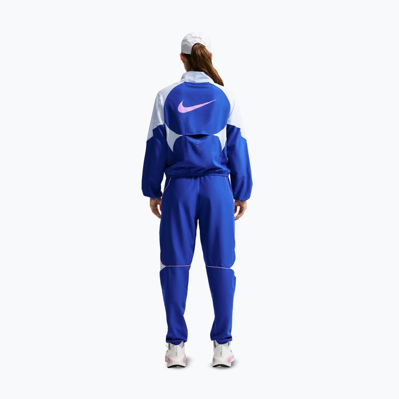 Kurtka do biegania damska Nike Tempo Dri-FIT 1/2-Zip old royal/football grey/pink rise 3