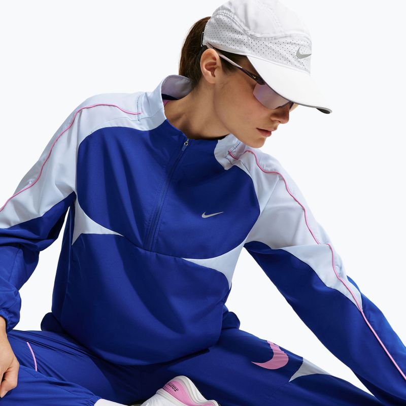 Kurtka do biegania damska Nike Tempo Dri-FIT 1/2-Zip old royal/football grey/pink rise 5