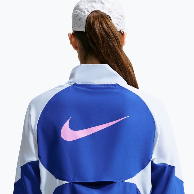Kurtka do biegania damska Nike Tempo Dri-FIT 1/2-Zip old royal/football grey/pink rise 6