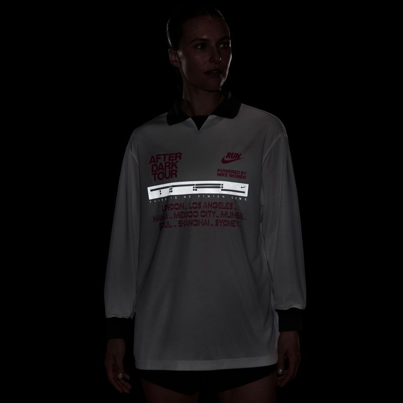 Longsleeve do biegania damski Nike After Dark Tour white/anthracite 4