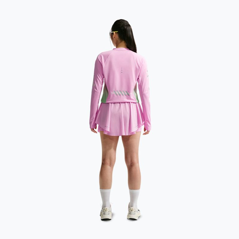 Longsleeve do biegania damski Nike Swift Jersey Top pink rise/illusion green 3