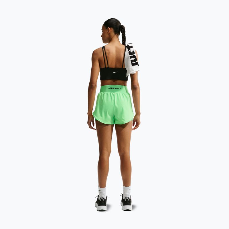Spodenki treningowe damskie Nike Pro Sculpt illusion green/black 3