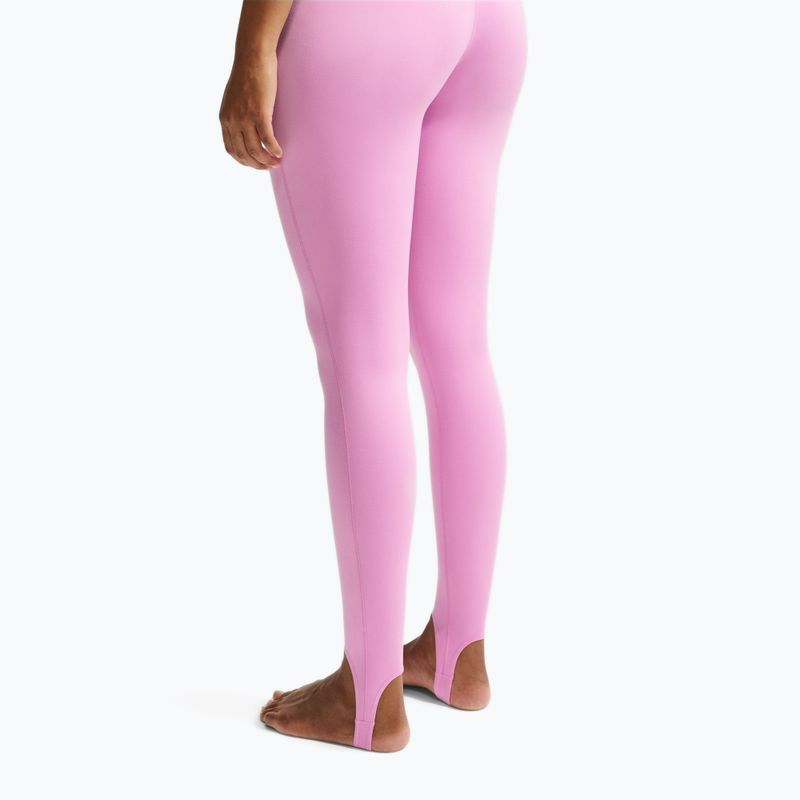 Legginsy treningowe damskie Nike One pink rise/white 5