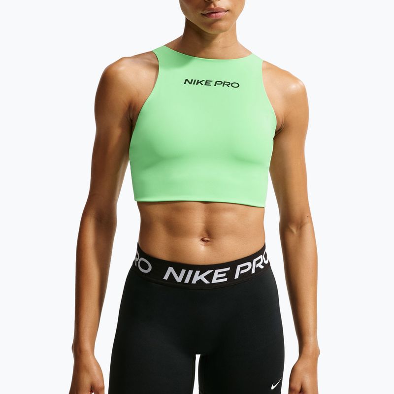 Biustonosz treningowy Nike Pro Sculpt illusion green/black
