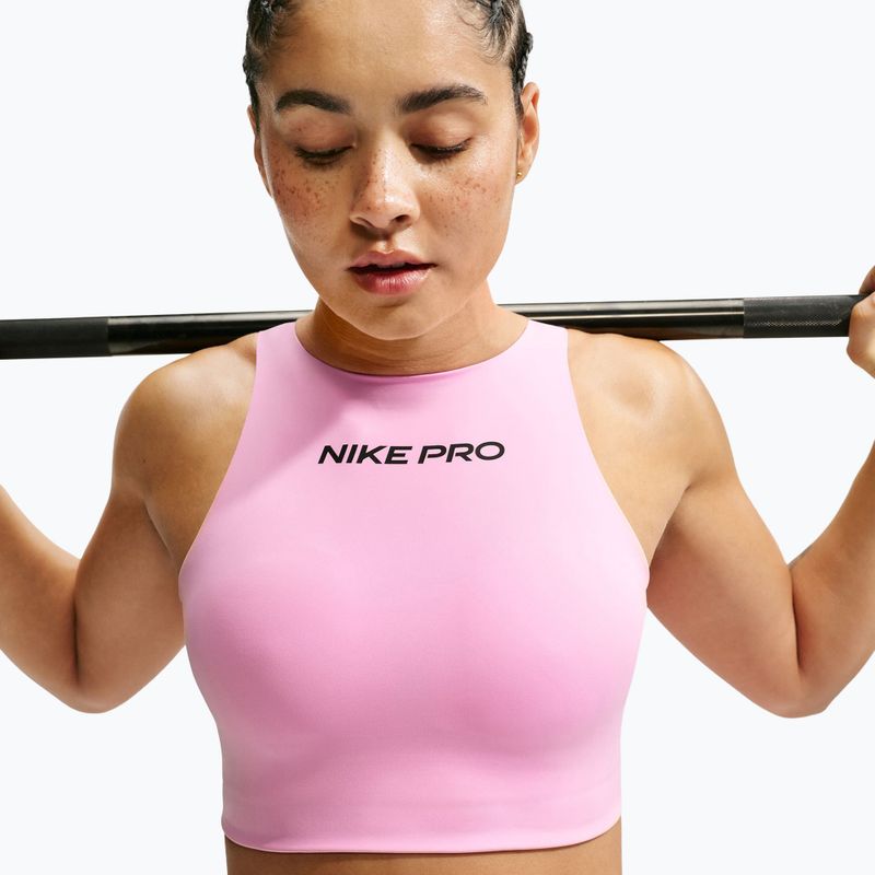 Biustonosz treningowy Nike Pro Sculpt pink rise/black 5