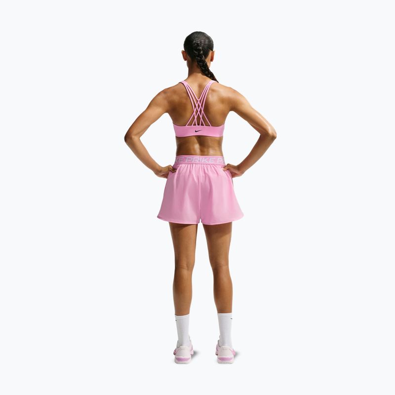 Biustonosz treningowy Nike Indy Strappy pink rise/black 2
