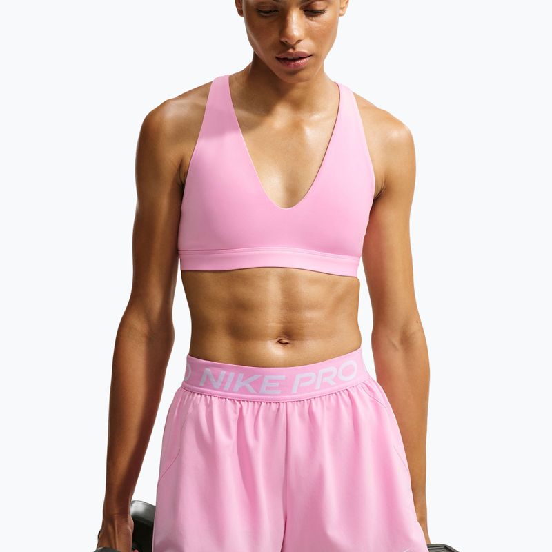 Biustonosz treningowy Nike Indy Strappy pink rise/black 3