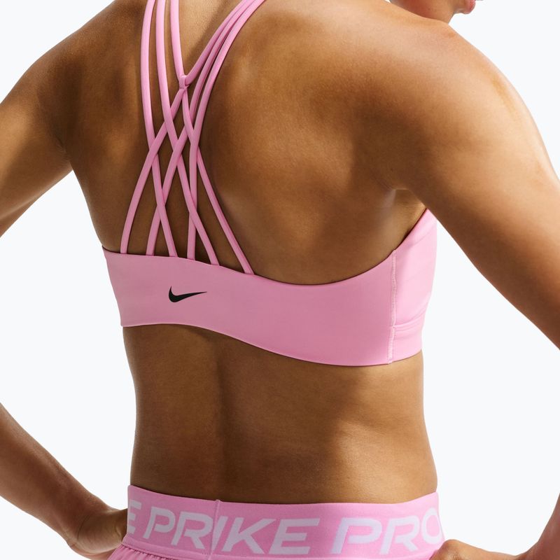 Biustonosz treningowy Nike Indy Strappy pink rise/black 4