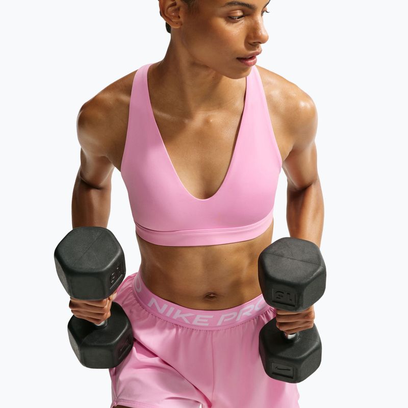 Biustonosz treningowy Nike Indy Strappy pink rise/black 5