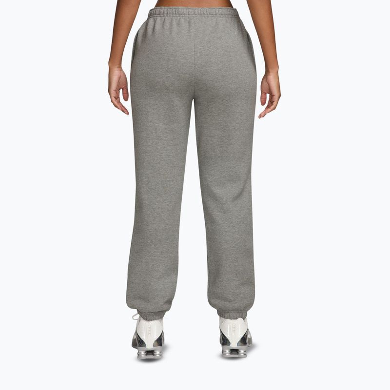 Spodnie damskie Nike Studio Fleece dark grey heather/sail 2