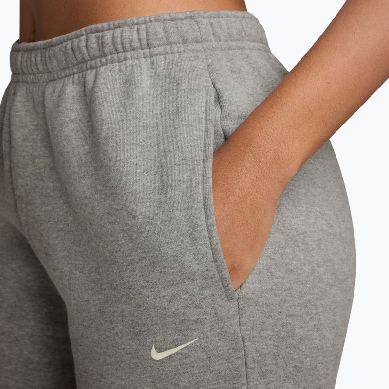 Spodnie damskie Nike Studio Fleece dark grey heather/sail 3