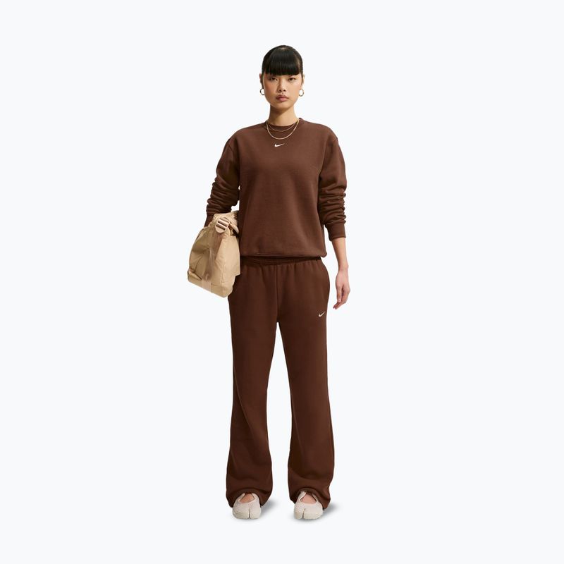 Bluza damska Nike Studio Fleece cacao wow/sail 2