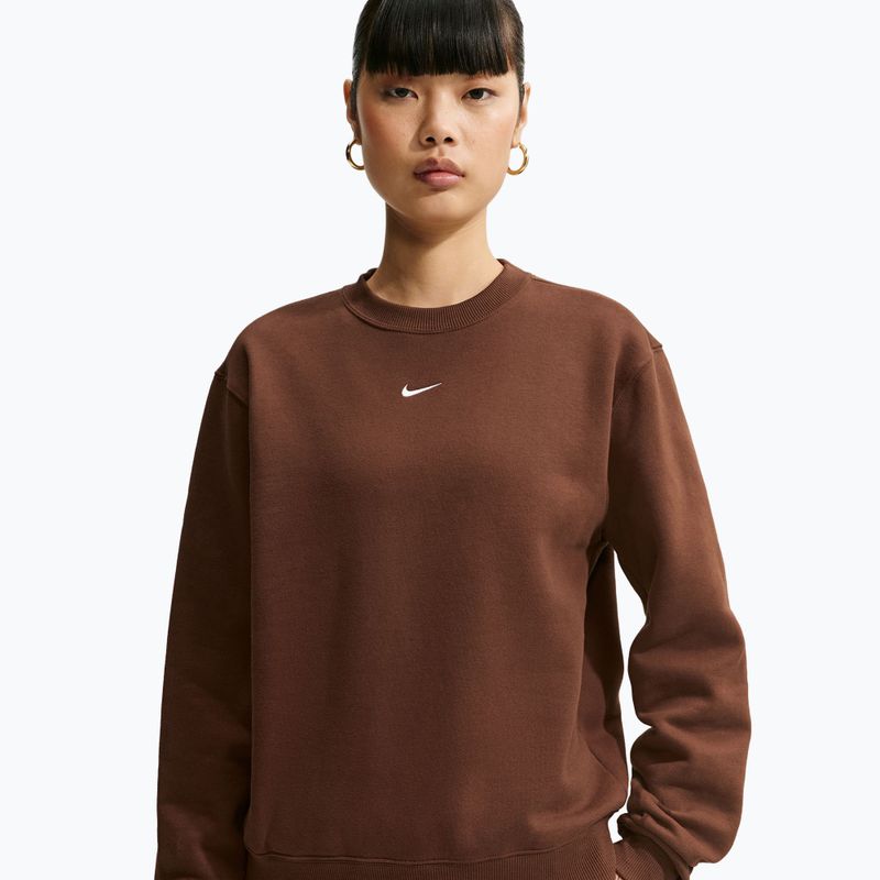 Bluza damska Nike Studio Fleece cacao wow/sail 4