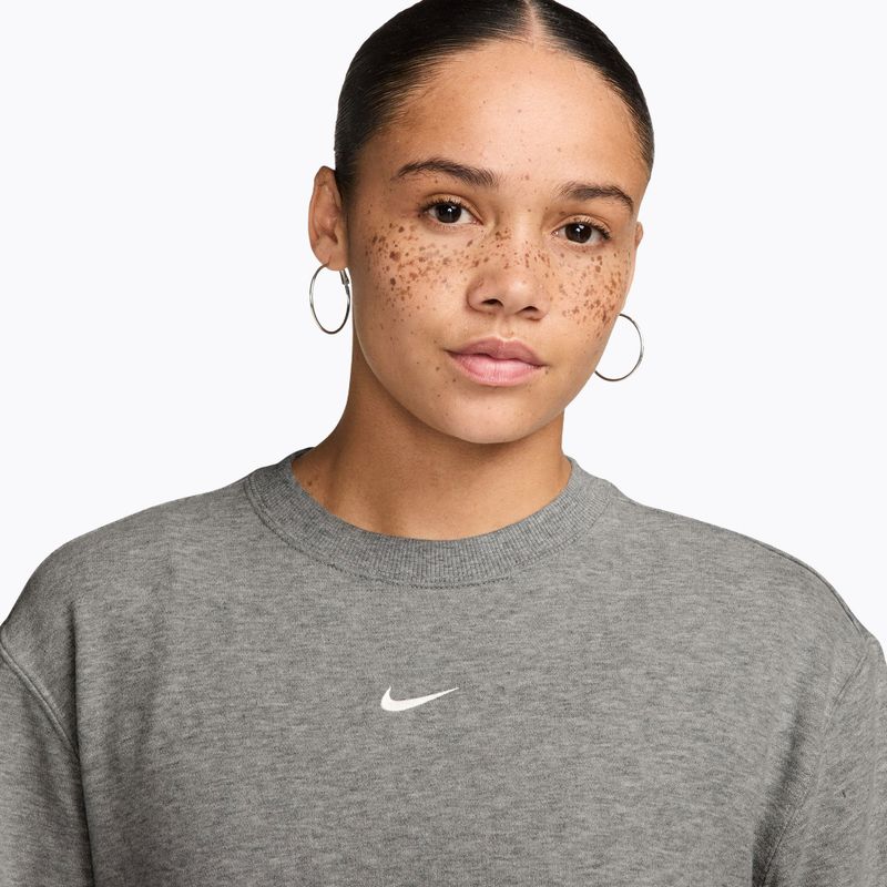 Bluza damska Nike Studio Fleece Lightweight dark grey heather/sail 3