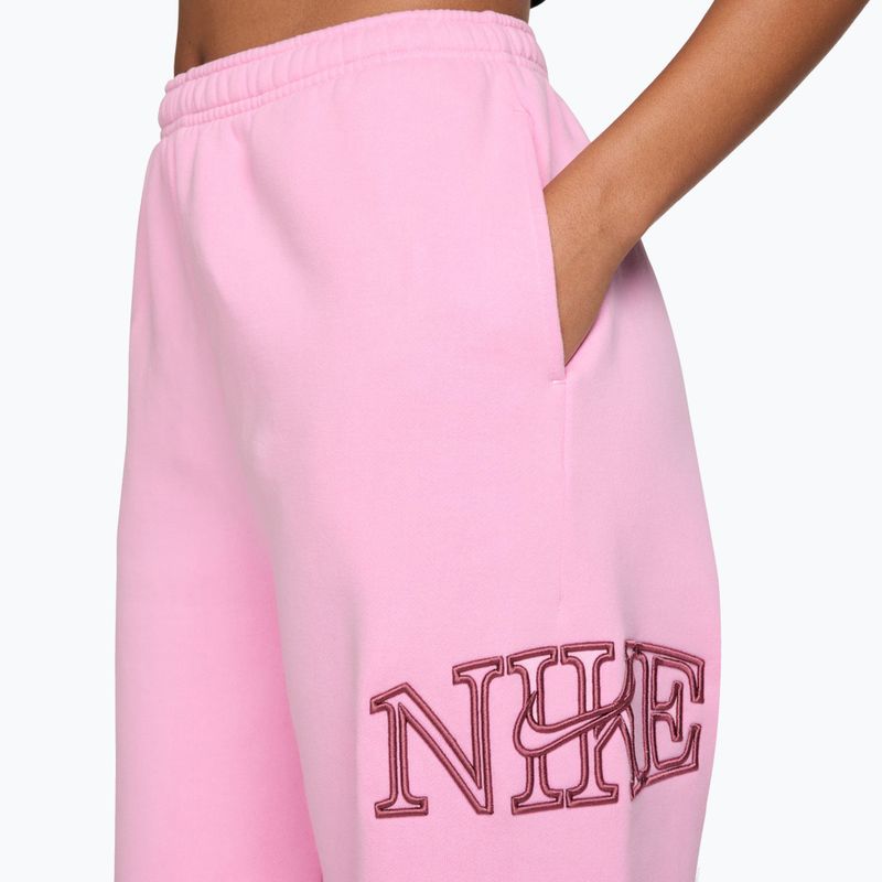 Spodnie damskie Nike Studio Fleece pink rise/pink smoke 3