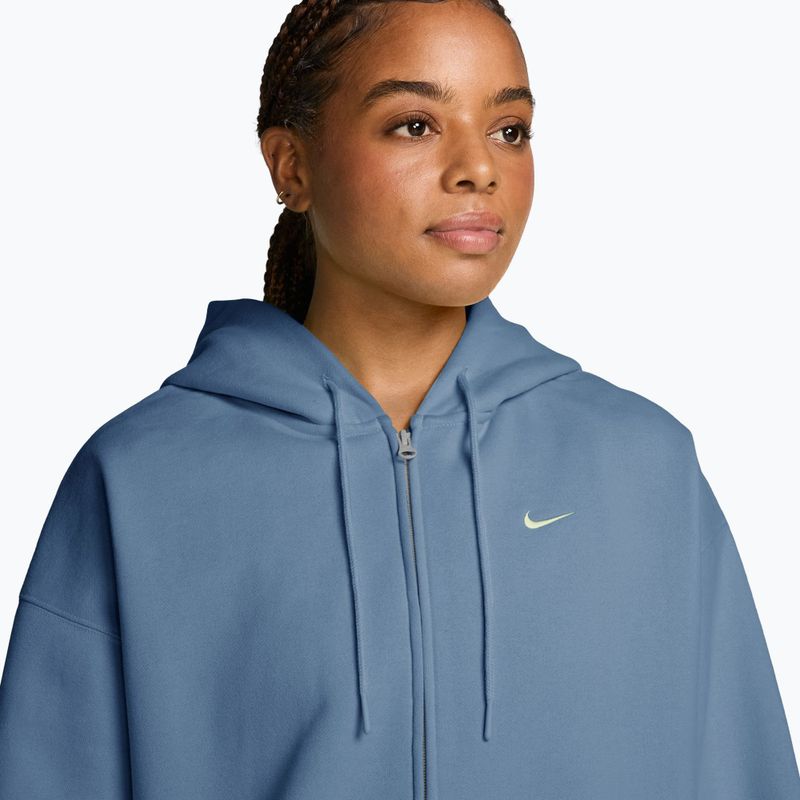 Bluza damska Nike Studio Fleece Medium Weight Oversized Full Zip work blue/sail 3