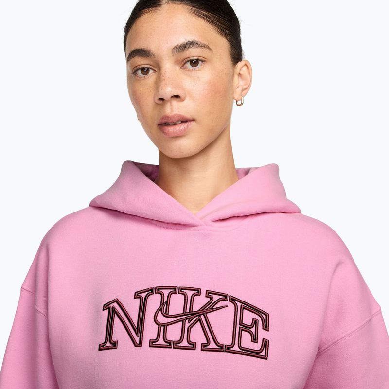 Bluza damska Nike Studio Fleece pink rise/pink smoke 3