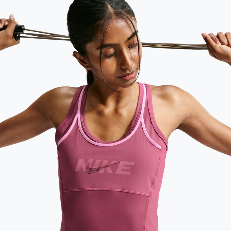 Koszulka treningowa damska Nike One pink smoke/pink rise/mystic dates/white 5