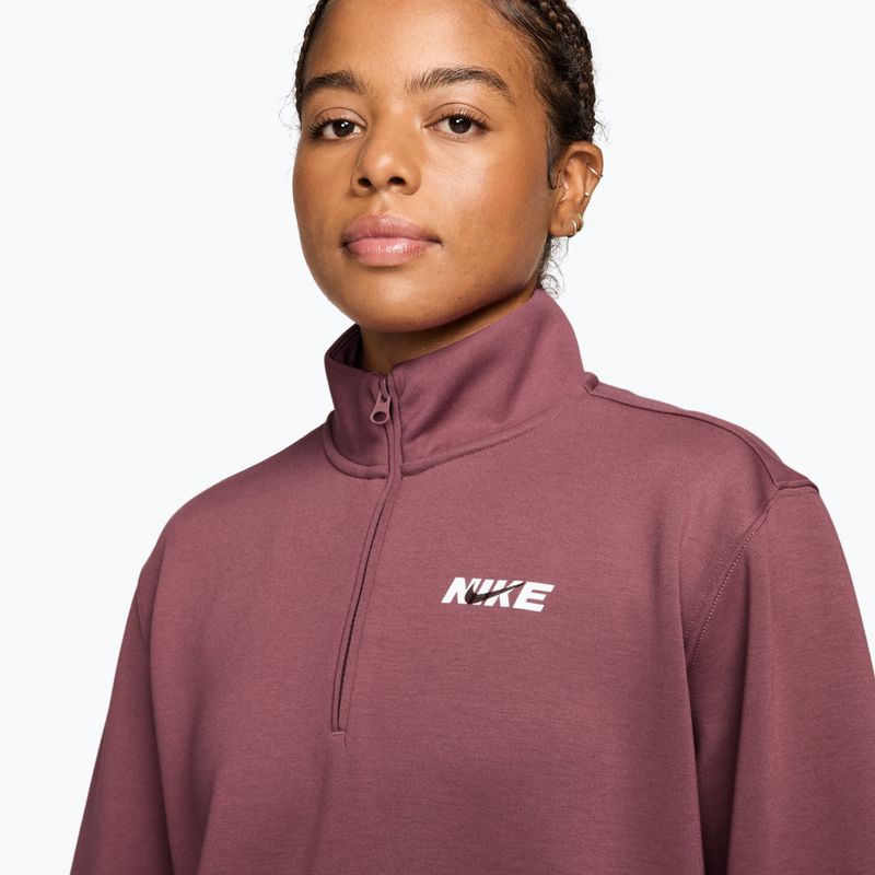 Bluza treningowa damska Nike Studio Fleece Sport pink smoke/mystic dates/white 3