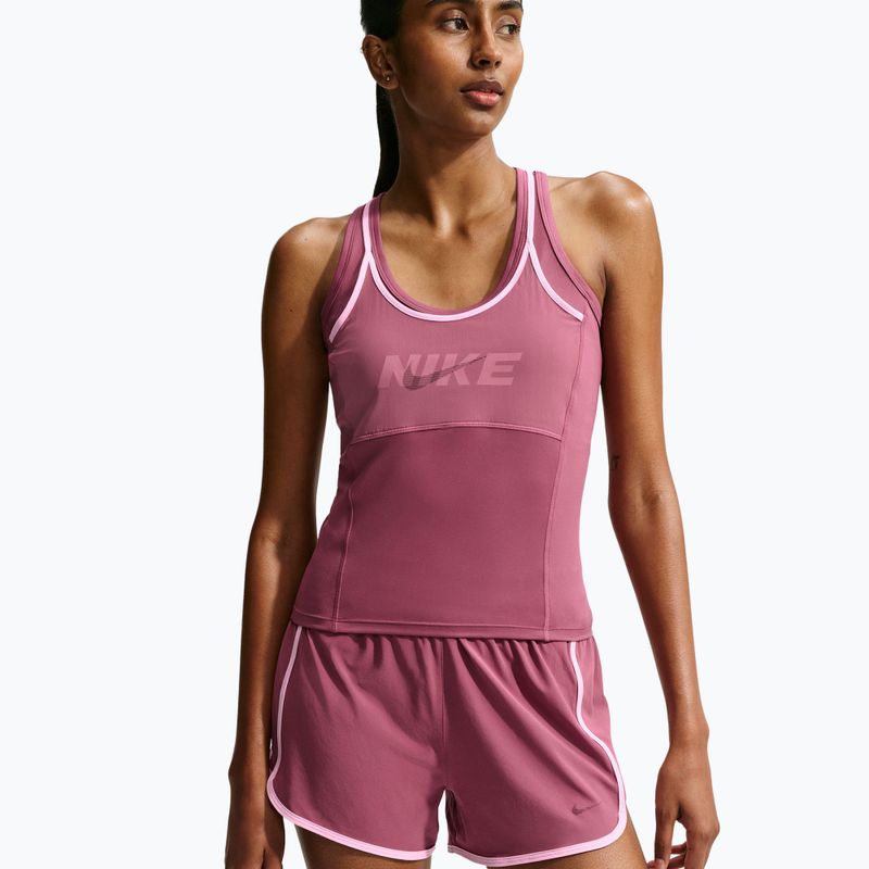 Spodenki treningowe damskie Nike One pink smoke/pink rise/mystic dates 4