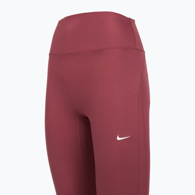 Legginsy damskie Nike One pink smoke/pink smoke/pink rise/white 9