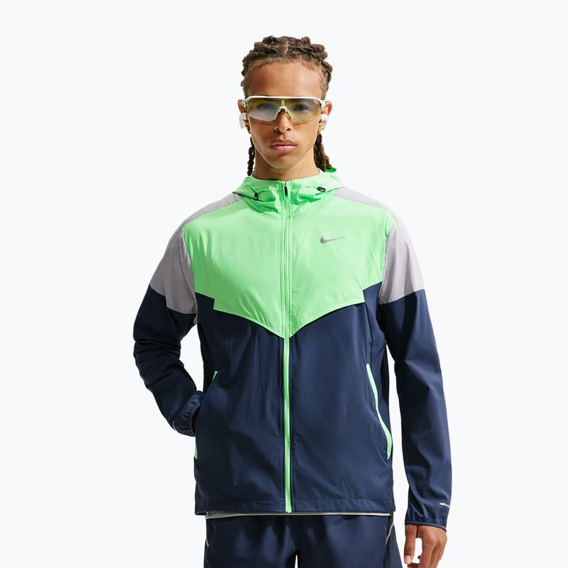 Kurtka do biegania męska Nike Impossibly Light Windrunner midnight navy/illusion green/wolf grey