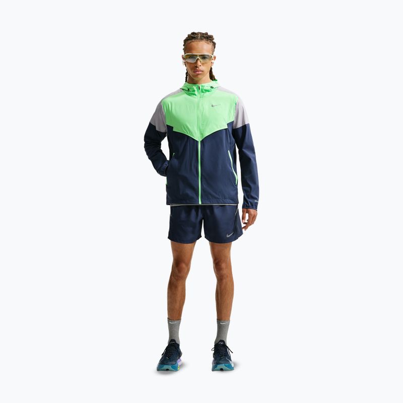 Kurtka do biegania męska Nike Impossibly Light Windrunner midnight navy/illusion green/wolf grey 2