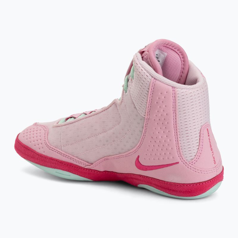 Buty zapaśnicze Nike Inflict 4 pink foam/desert pink/pink rise/rrtic green 3