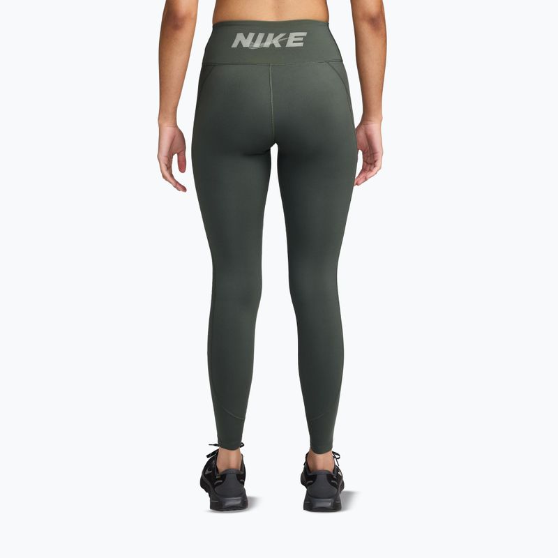 Legginsy damskie Nike One camo green/camo green/jade horizon/white 2